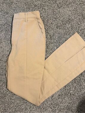 Abercrombie & Fitch Women's Straight Leg Trousers in Beige